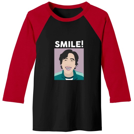 Discover Netlfix Squid Cosplay Seong Gi Hun Smile Baseball Tees