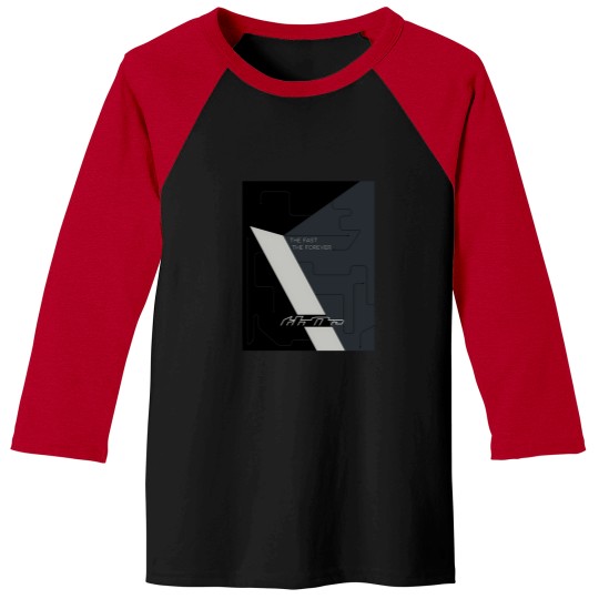 Discover Sector Chev Gray Black Racing Design Baseball Tees