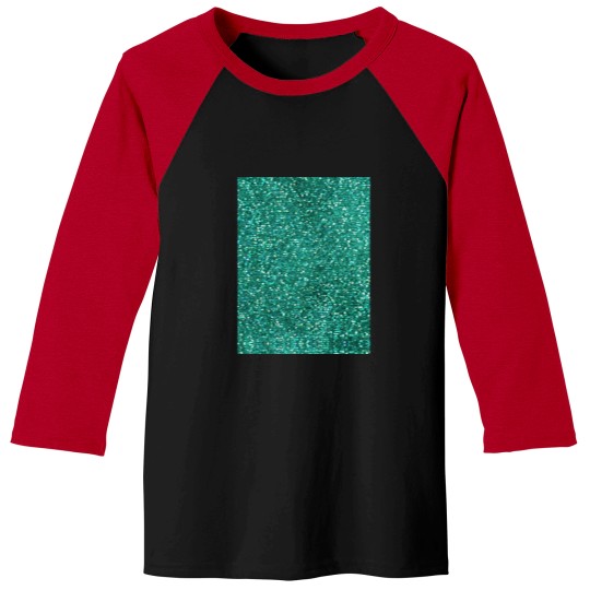 Discover Sparkly Mermaid Green Aqua Glitter Graphic Baseball Tees