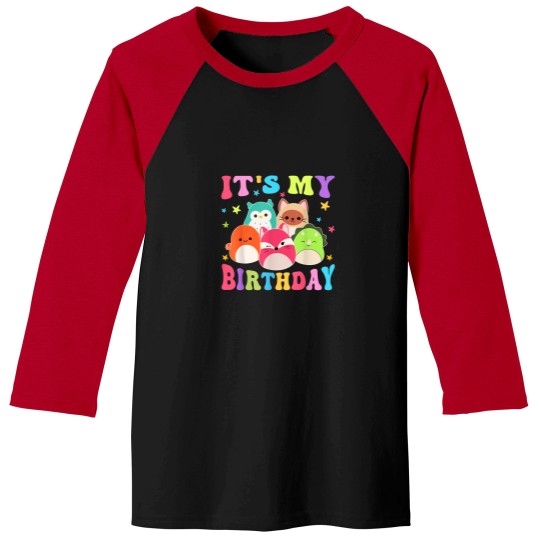Discover Birthday Squish Squad Great Gifts Cute for Kids Baseball Tees