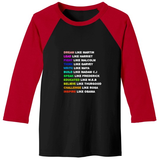 Discover Dream Like Martin Lead Like Harriet Women Black History Gift Baseball Tees