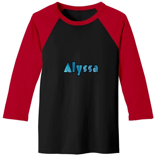Discover Alyssa Blue Watercolor Baseball Tees