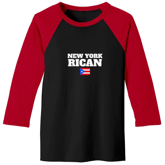 Discover New York Rican Heritage Puerto Rico Flag Baseball Tees