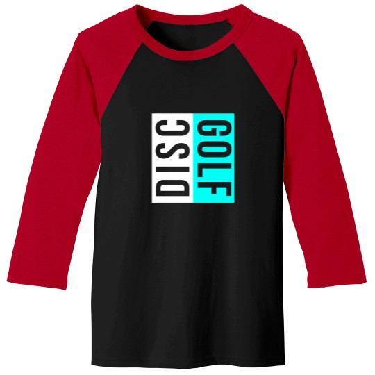 Discover Disc Golf White And Blue Modern Minimalist Baseball Tees