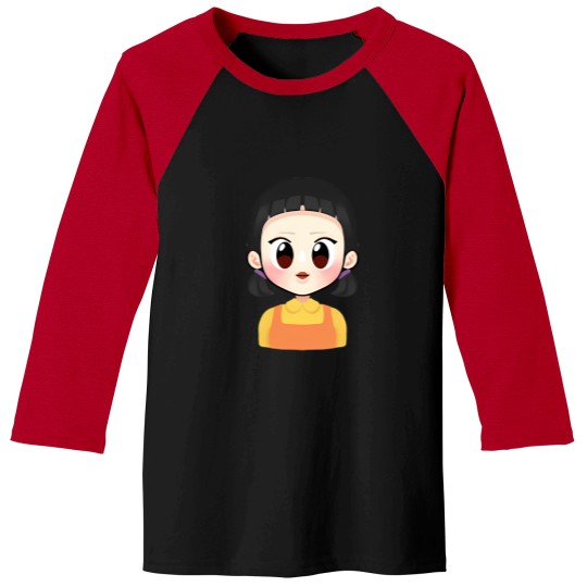 Discover Squid Cosplay Red Light Green Light Doll Chibi Baseball Tees