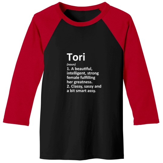 Discover TORI Definition Personalized Name Funny Christma Baseball Tees