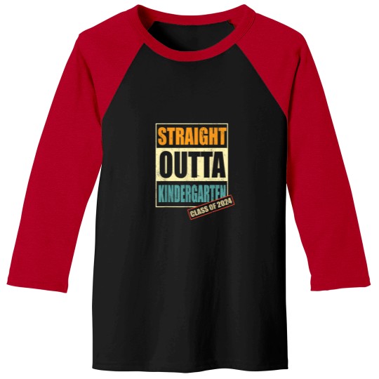 Discover Straight Outta Kindergarten Class Of 2024 Gradua Baseball Tees