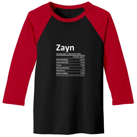Discover ZAYN Nutrition Funny Birthday Personalized Name Baseball Tees
