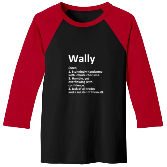Discover WALLY Definition Personalized Name Funny Birthda Baseball Tees