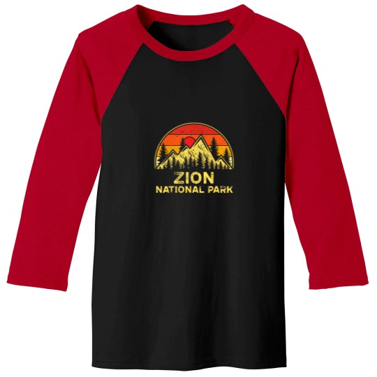 Discover Zion National Park Utah UT Mountains Hiking Sou Baseball Tees