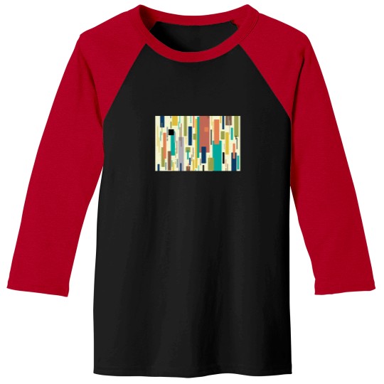 Discover Color Blocks Mid Century Modern Minimalist Design 604 Baseball Tees