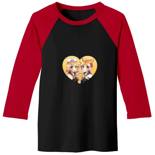 Discover VOCALOID - Kagamine Rin and Len Heart Baseball Tees