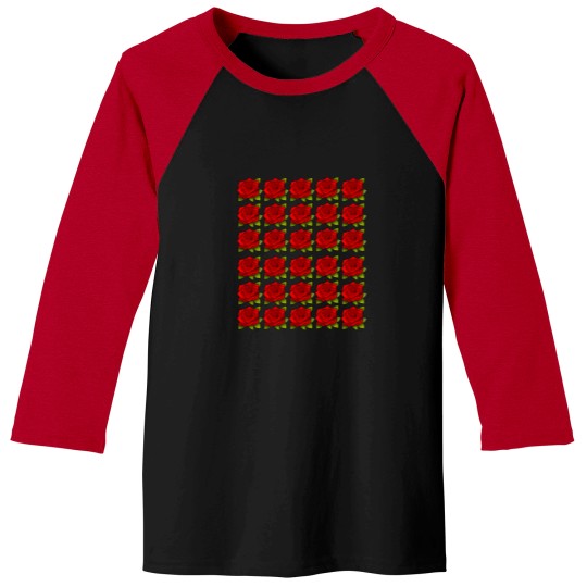 Discover Red Roses 1141 Baseball Tees