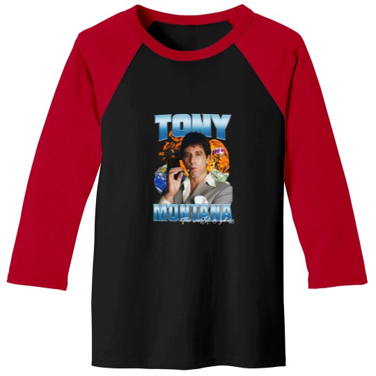 Discover Tony MontanaS Bootleg Scarface Baseball Tees