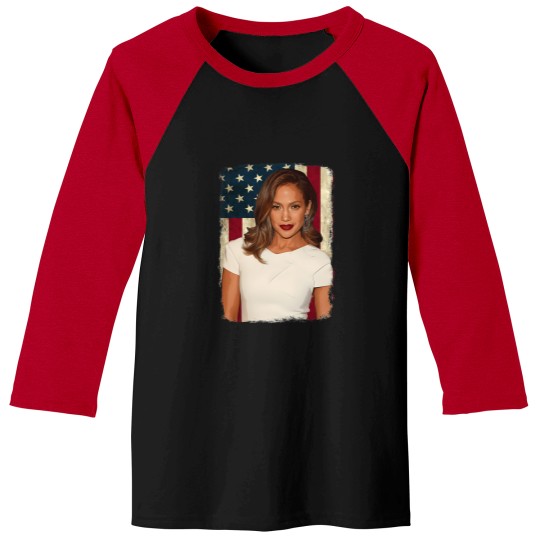 Discover Vintage American Flag Diva Jenifer Legend Baseball Tees