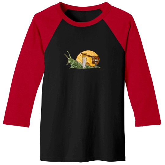Discover wood working snail Baseball Tees