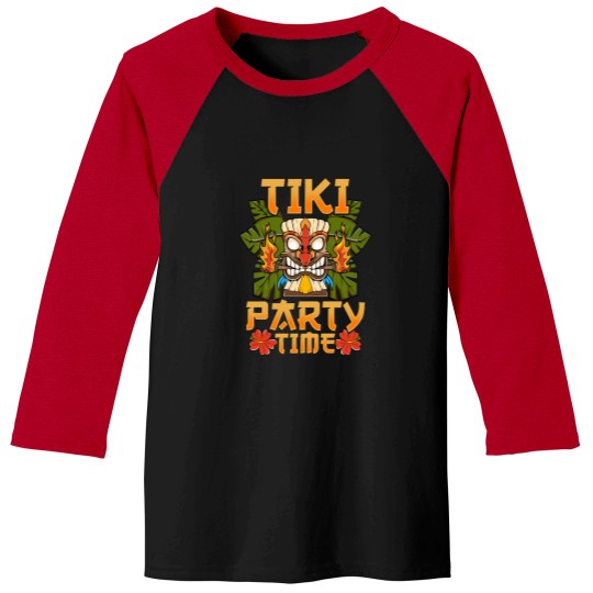Discover Adorable &amp_ Cute Tiki Party Time Island Luau Baseball Tees