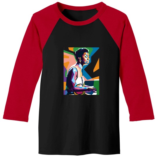 Discover An Abstract Geometric of Nina Simone Baseball Tees
