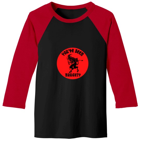 Discover You'Ve Been Naughty Krampus - Black And Red Baseball Tees