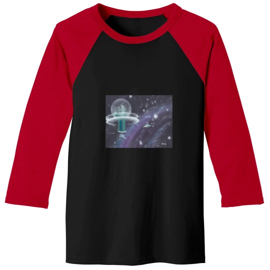 Discover Nebula City Baseball Tees