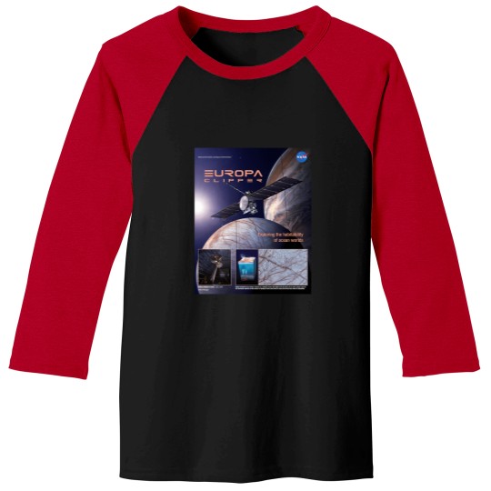 Discover Nasa Europa Clipper Mission Overview Poster Baseball Tees