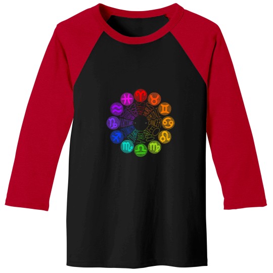 Discover zodiac design rainbow 1 Baseball Tees