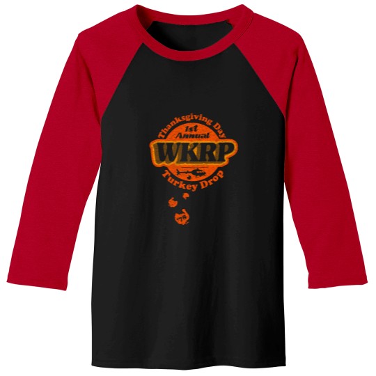 Discover Wkrp Turkey Drop Baseball Tees