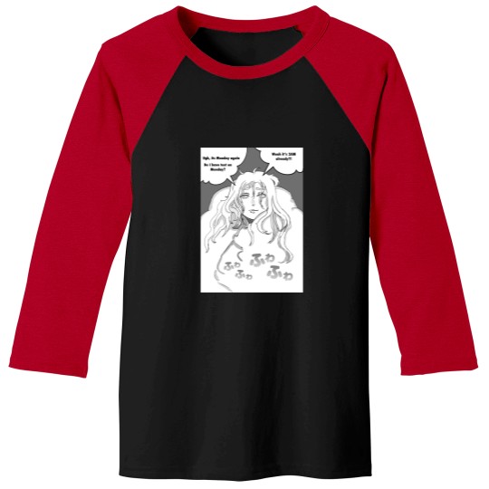 Discover Manga Style Black  White Baseball Tees