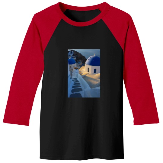 Discover Santorini Sunrise Steps Greek Islands 1396 Baseball Tees