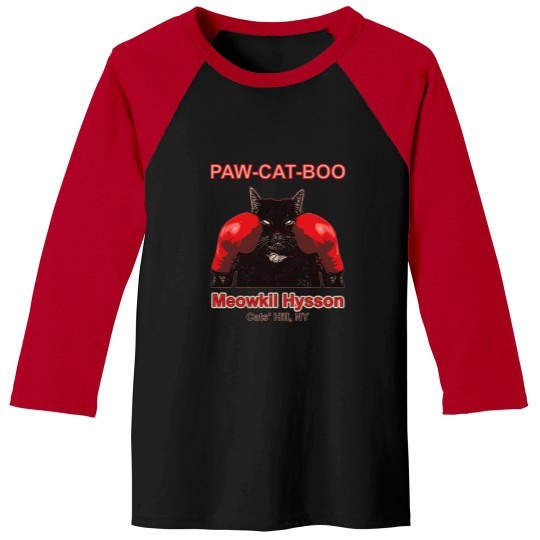 Discover boxing cat Baseball Tees