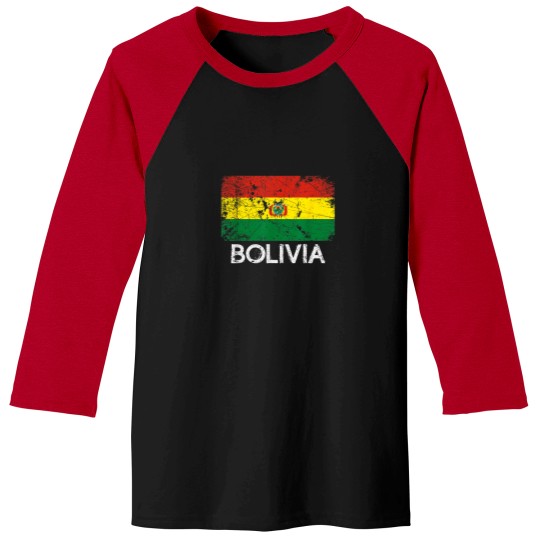 Discover Bolivian Flag Vintage Made In Bolivia Gift 3437 Baseball Tees