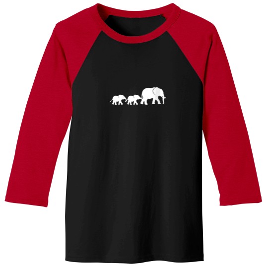 Discover Womens Mom Elephant 2 Babies Kids Mama of Two Cu Baseball Tees