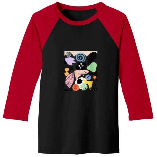 Discover Womens Lover of Abstract ART Minimal Colorful De Baseball Tees