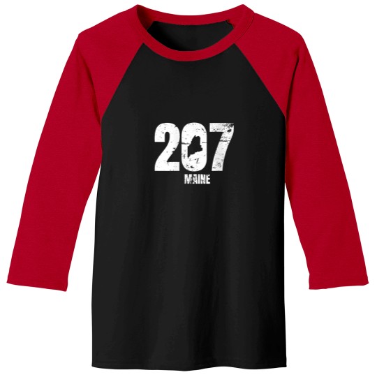 Discover Womens Maine 207 graphic VNeck Baseball Tees