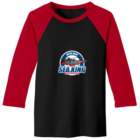 Discover Royal Navy Sea King Patch Baseball Tees