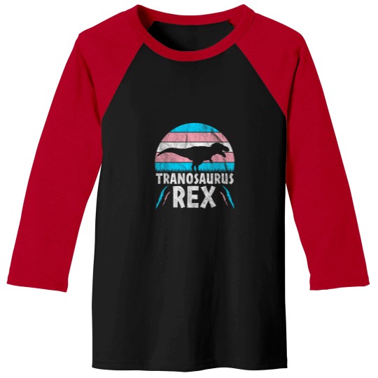 Discover Tranosaurus TRex Gay Transexual Trans Flag Pride Baseball Tees