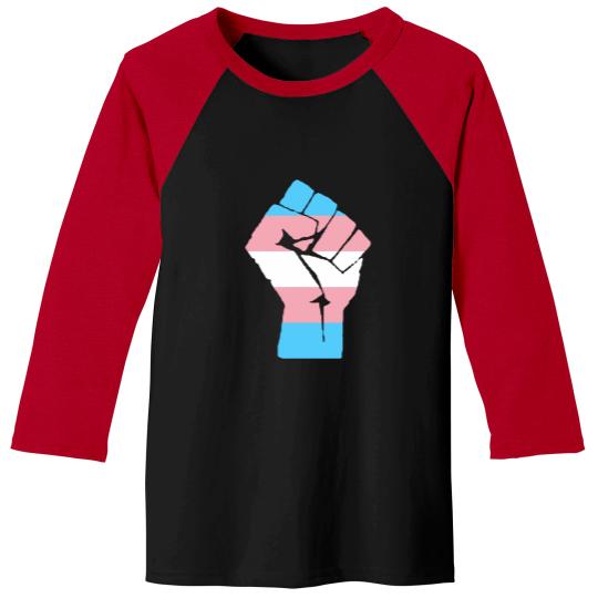 Discover Resist Fist Transgender flags Trans Prides Relaxed Fit Baseball Tees