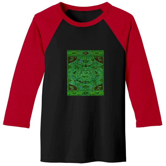 Discover Carpet Pattern In Green And Blue 3493 Baseball Tees