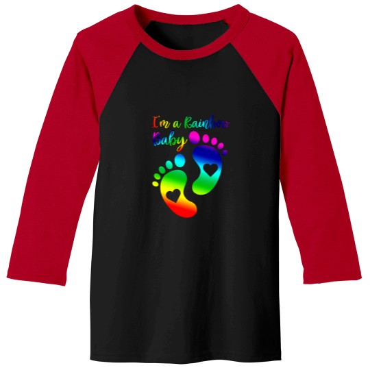 Discover I_m a Rainbow Baby Maternity T-  - Pregnancy Announcement - Maternity  - Rainbow Maternity - LGBT Maternity Baseball Tees