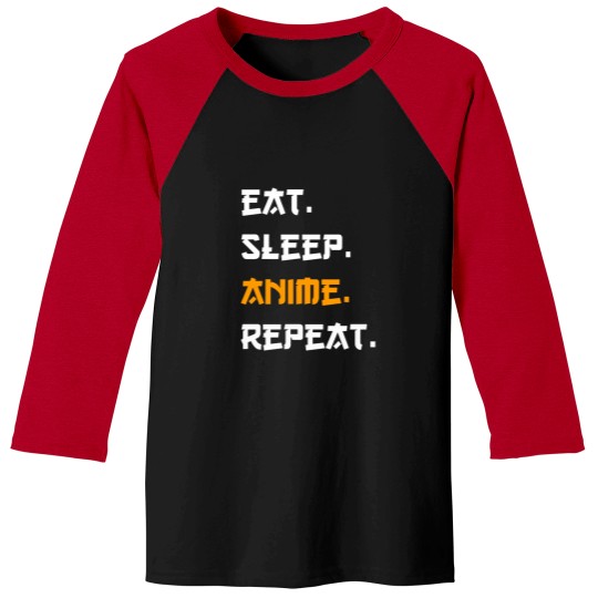 Discover Eat Sleep animes Repeat -2 Baseball Tees