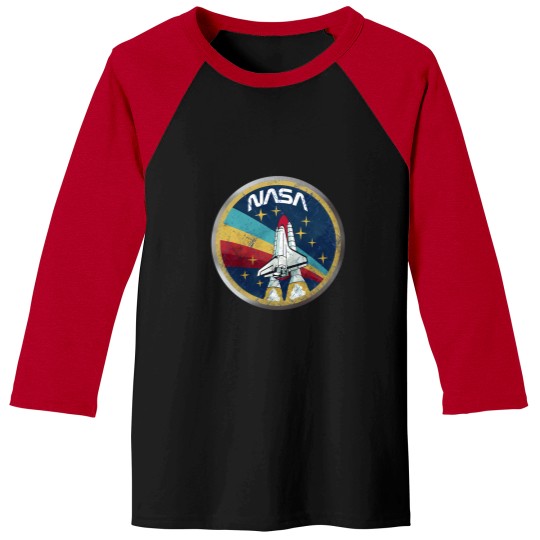 Discover Nasa Retro Vintage Logo With Metal Border Baseball Tees