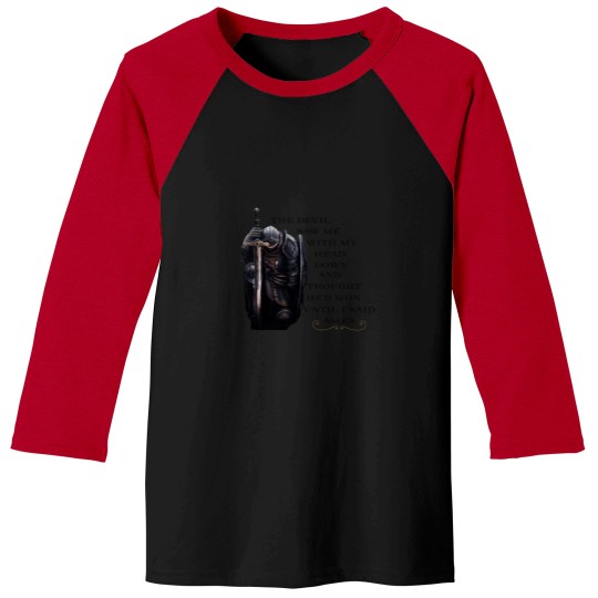 Discover A praying Knight Baseball Tees