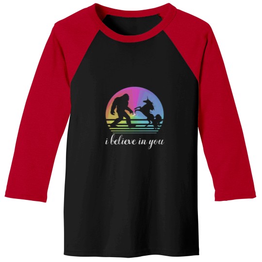 Discover _I Believe In You_ -  and Unicorn design. Couples Design to Inspire Each OtherT-Shir Baseball Tees