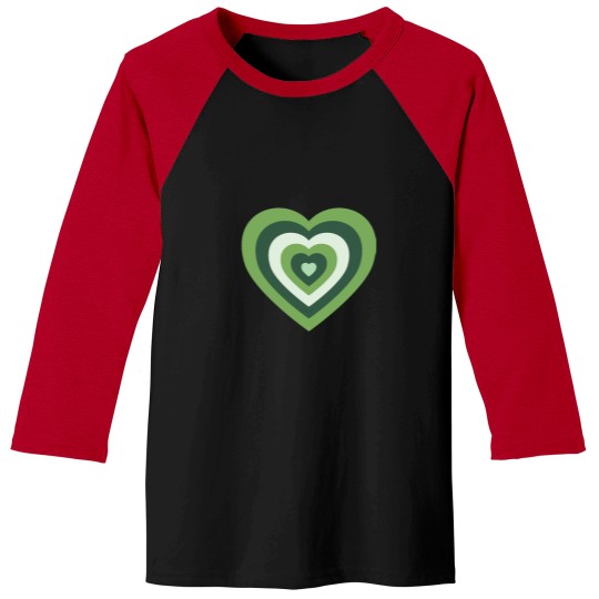 Discover Power Puff Girls Heart in Greens Baseball Tees