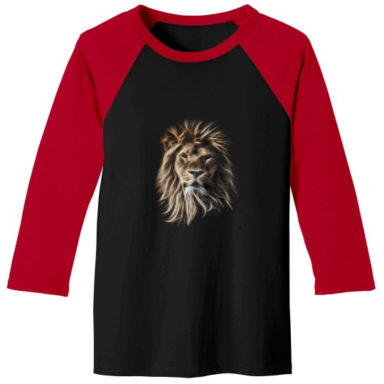Discover wild lion fractal 1 Baseball Tees