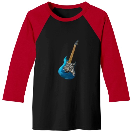 Discover Illustration of an electrics Guitar Baseball Tees