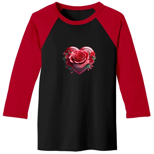 Discover Mother'S Day Heart 2024 With Roses (2) Baseball Tees