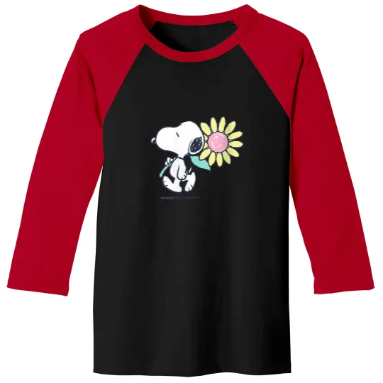 Discover s snoopy and daisy vneck Baseball Tees