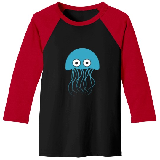 Discover Jellyfish Blue Baseball Tees