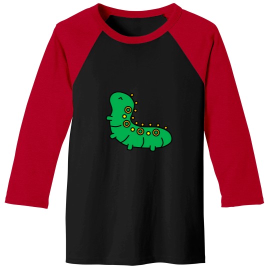 Discover Cute Happy Caterpillar Baseball Tees
